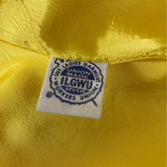 Vintage 60s/70s Yellow+White Tweed Houndstooth Peacoat Easter - Picture 3 of 7